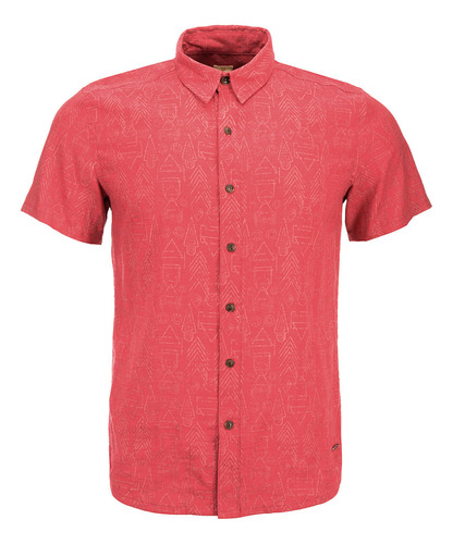 Camisa Hombre One Way Short Sleeve Shirt Coral Lippi