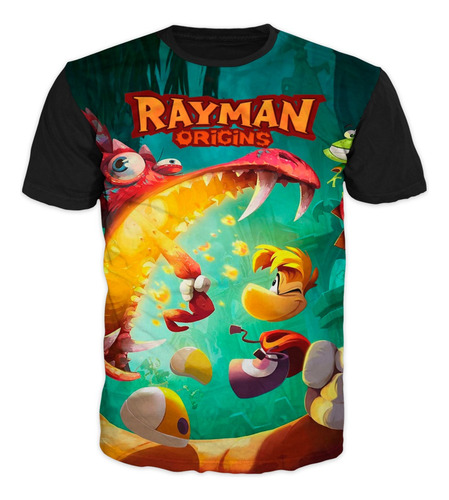 Camiseta De Rayman Origenes Legends Gamers En Algodón 