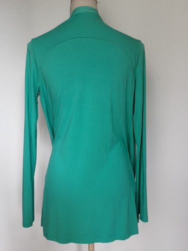 Imagen 3 de 10 de Chaleco Oversize Abierto Color Verde Agua, Talla L