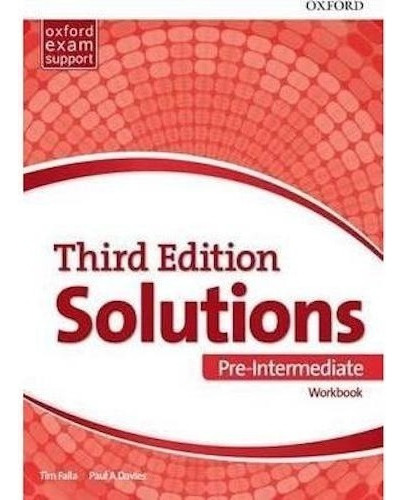 Solutions Pre Intermediate - Workbook W/download Audio 3rd 