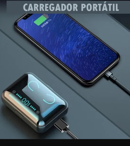 Imagem 3 de 4 de Fone De Ouvido F9-5 Bluetooth Original Carregador D Celular