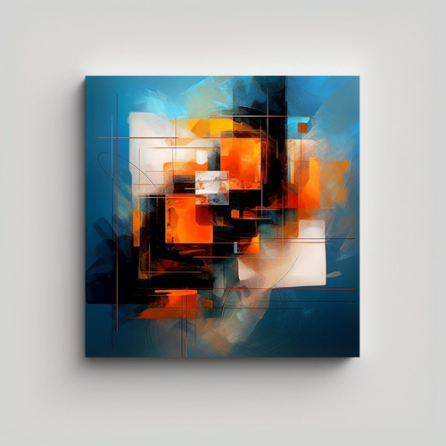 20x20cm Cuadro Decorativo Arte Digital Abstracto - Composici