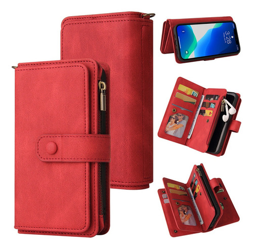 Funda Tipo Cartera For Motorola Moto G30 G60 G50 G73 Con 15