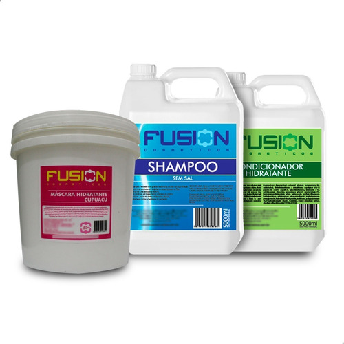 Kit Lavatório - 2 Shampoo, Condicionador E Máscara Fusion