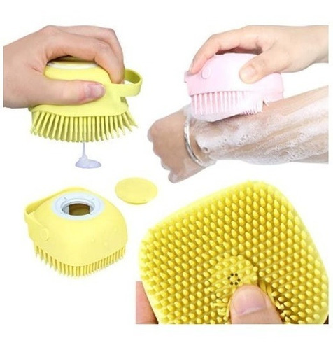 Cepillo De Silicona Para Ducha Suave Con Dispensador