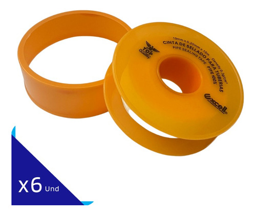 Teflon Profesional 3/4'' X 15 Mts X 0.20mm Pack X6 Und