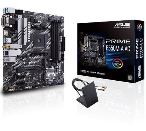 Tarjeta Madre Asus Prime B550m-a Ac Wifi Usb3 Hdmi Pcie Am4