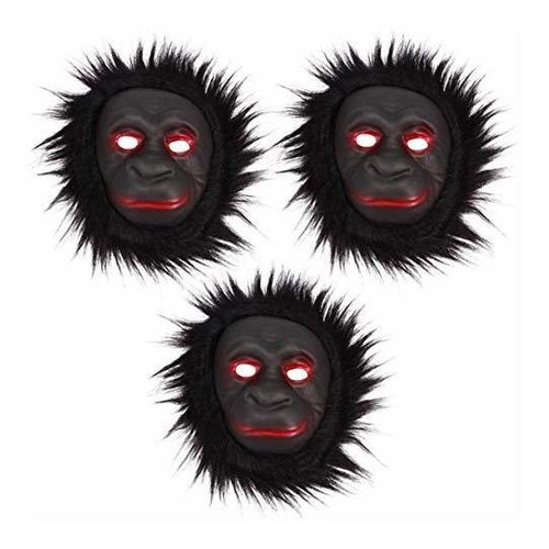 Kesyoo 3pcs Gorilla Masks With Fur Chimpanzee Masks Animal M