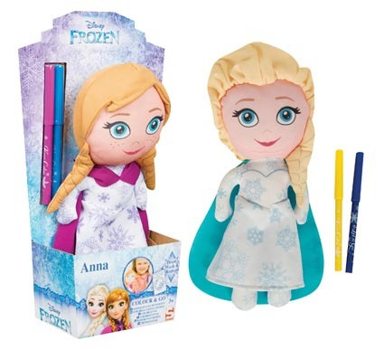 Colorea A Tu Princesa Elsa Muñeca Tela Frozen Tapimovil 7848