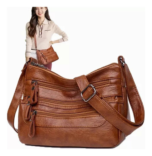 Bolso De Cuero Para Mujer, Moderno, Mediano, Lujoso, Práctic