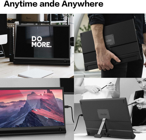 Monitor Portátil Con Soporte - 15.6 Pulgadas Fhd 1080p Rgb I