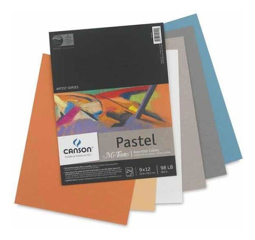 Block Para Pastel Mi-teintes Canson, 24h 160g 22.9 X 30.5 Cm