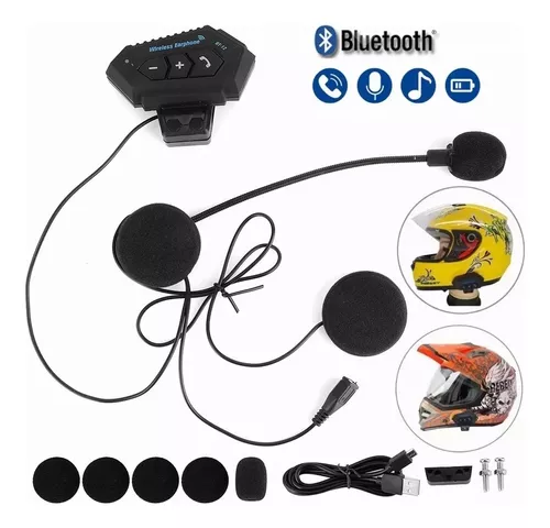 Intercomunicador Bluetooth 4.0 Con Audífonos Para Casco Moto