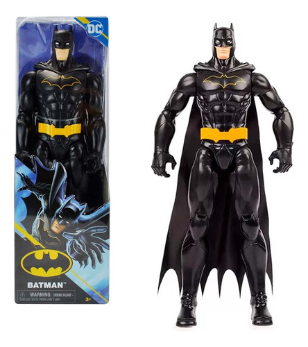 Brinquedo Batman Traje Preto Articulado Figura 30cm