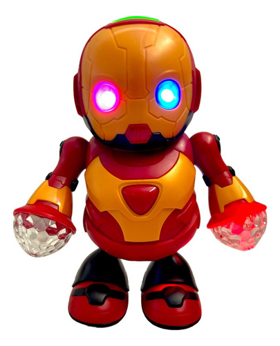 Robô Dançarino Infantil Heroi Com Som E Luzes Homem De Ferro