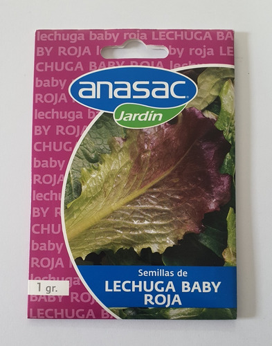 Semilla Lechuga Baby Roja Anasac.