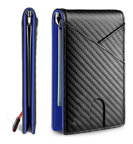 Cartera De Bolsillo Frontal Para Hombre Slim Rfid Money Clip