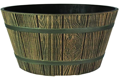 The Hc Companies 16  Whiskey Barrel Planter En Roble Envejec