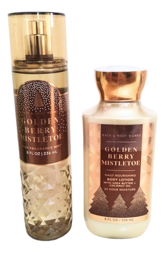Set Golden Berry Mistletoe Bath & Bodyworks