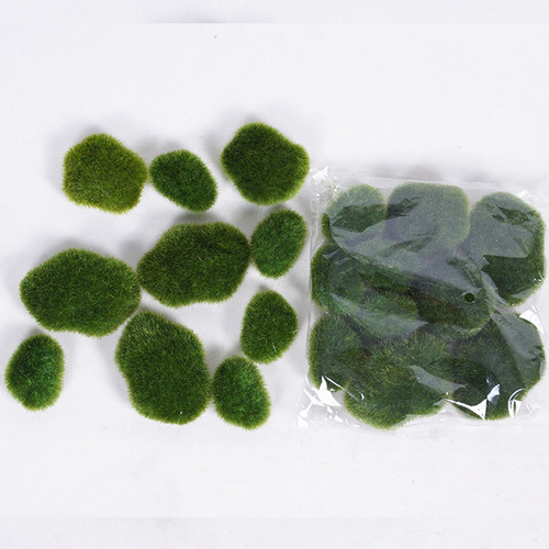 10 Piezas De Rocas De Artificiales, Bolas De Verde De