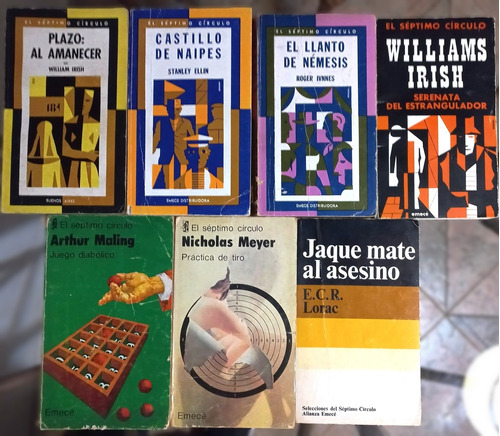 Lote 7 Libros Policial / Misterio, El Séptimo Círculo, Emecé