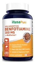 Comprar Benfotiamine 300mg (180 Cápsulas) Nusapure Hecho En E.u Sabor Sin Sabor