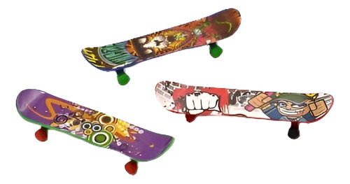 3pcs Plástico Mini Dedos Skate Fingerboard Juguetes Skate Bo