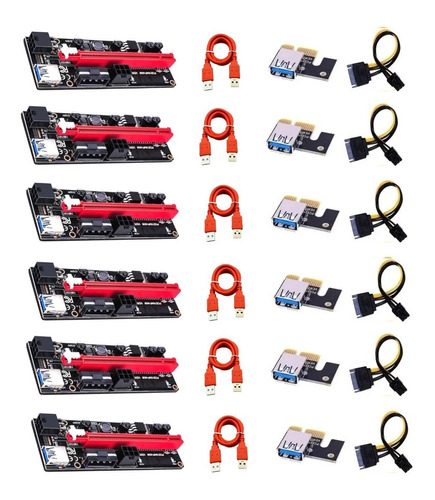 Riser 1x A 16x V 009s Pci-e Cable Usb3.0 Mineria Pack X6