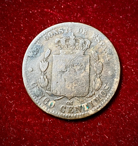 Moneda 5 Centésimos España 1877 Km 674 Oferta Numisgam. (Usado)