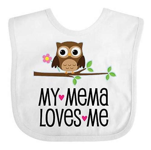 Baberos Para Bebé Inktastic Mema Loves Me Girl Owl Baby Bib 