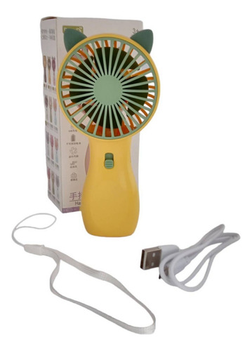 Mini Ventilador Orejas Recargable Portátil Mano Y Mesa