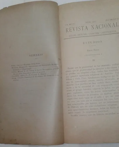 2 Revista Nacional Dicc. Argentinismos Benigno Martinez 1887 (Usado)
