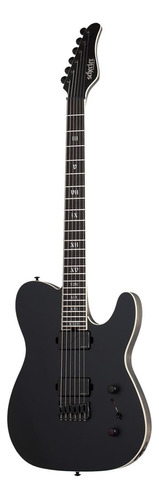 Guitarra eléctrica Schecter SLS Elite PT SLS Evil Twin de fresno satin black satin con diapasón de ébano