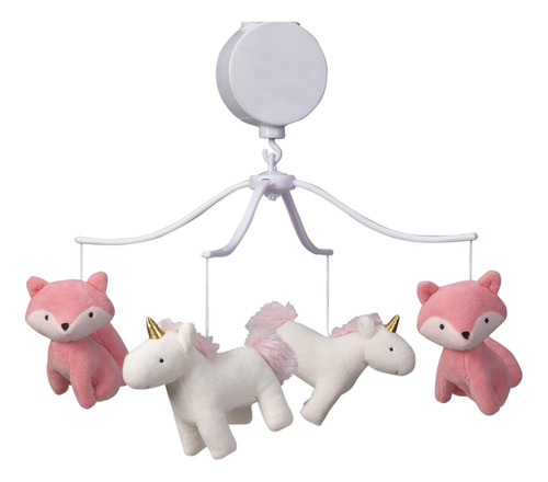 Bedtime Originals Rainbow Unicorn - Cuna Musical Para Bebe, 