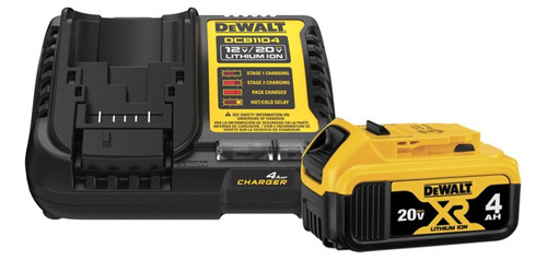 Starter Kit Batería 20v 4.0 Ah + Cargador Dewalt Dcb204-k3