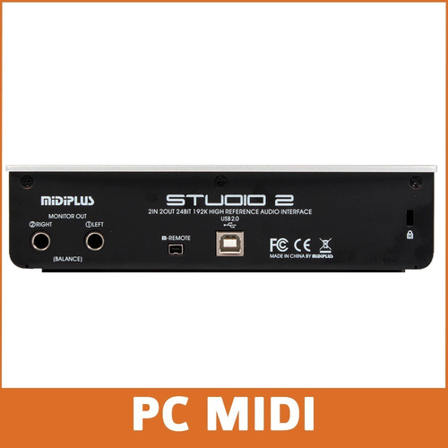 Imagen 5 de 10 de Placa De Sonido Midiplus Studio 2 192 Khz 24 Bits
