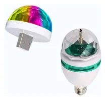 Comprar Mini Foco Led Rgb Giratorio Bolichero Usb + Foco Lampara Rgb