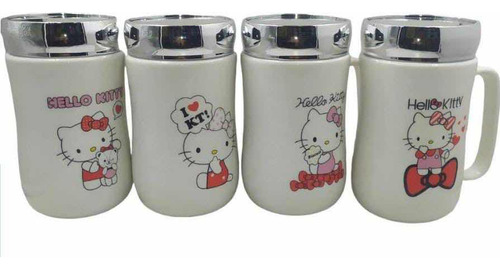 Mugs Tazas Para Bebidas De Hello Kitty Con Tapa De Espejo