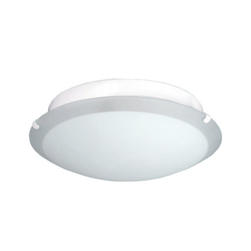 Plafon 2 Luces Vidrio Satinado 25cm Economico Bari P213