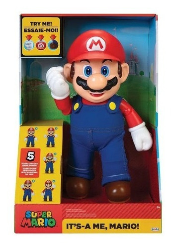 Super Mario Boneco Articulado Com Som - Candide 3009