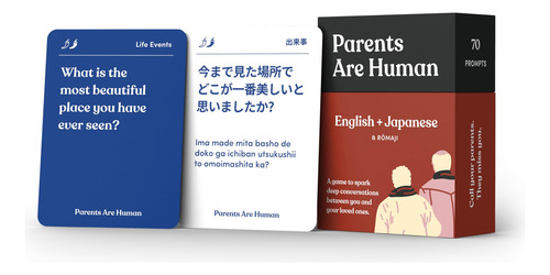 Baraja De Conversación Bilingüe Parents Are -+ Japonés