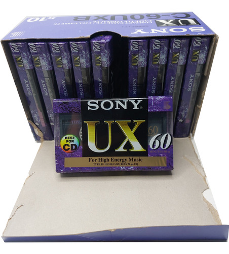 10x Casetes Sony Ux 60 Minutos Tope Ii Bias