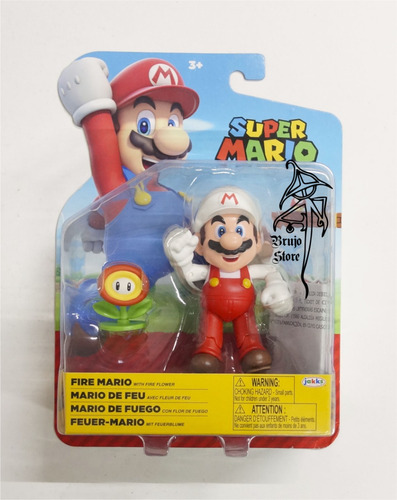 Figura World Of Nintendo Fire Mario Fuego 11cm Brujostore