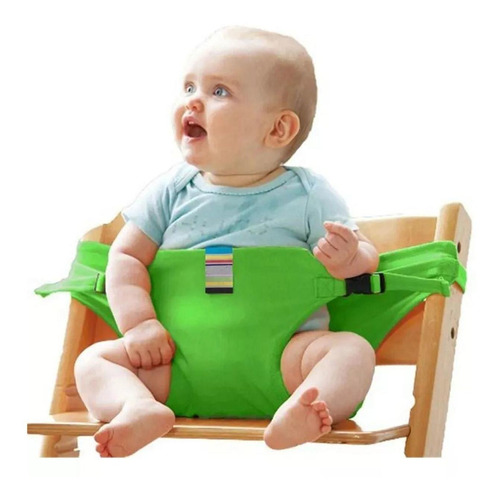 Sujetador Arnés Infantil Bebe Para Silla Portátil Verde