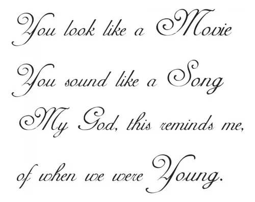 When We Were Young Adele 25 Song Lyrics Decorativo Ws-40783