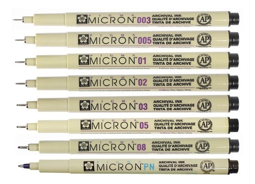 Tiralíneas Sakura Pigma Micron X 1 Unidad Color De La Tinta Negro 0.1 Mm