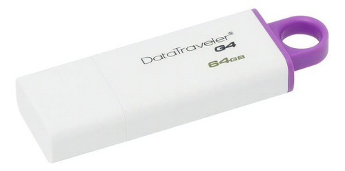 Pendrive Kingston DataTraveler G4 DTIG4 64GB 3.0 blanco y violeta