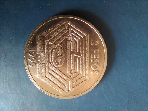 Borges 2 Pesos Moneda  Conmemorativa Argentina 1899 1999