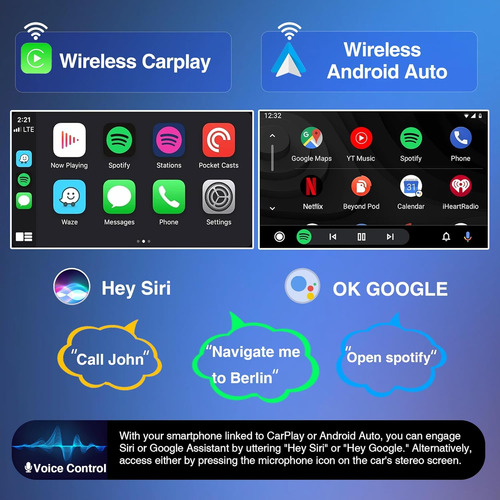 Radio Estéreo Para Coche Android 11 Inalámbrico Con Carplay