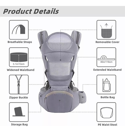 Porta-bebês, Canguru Ergonômico, Mochila Porta-bebês